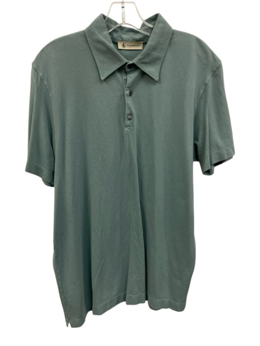 Piacenza Size 52 Seafoam Cotton Solid Polo Men's Short Sleeve Seafoam / 52