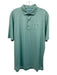 Johnnie O Size M Green & White Synthetic Micro Polo Athleisure Short Sleeve Green & White / M