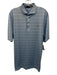 RLX NWT Size M Light Blue & White Synthetic Striped Polo Athleisure Short Sleeve Light Blue & White / M