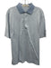 Fairway & Greene Size M Light Blue & White Cotton Striped Polo Short Sleeve Light Blue & White / M