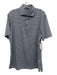 Peter Millar Size M Blue & Beige Cotton Blend Striped Polo Men's Short Sleeve Blue & Beige / M