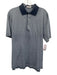 Peter Millar Size S Navy & White Cotton Striped Polo Men's Short Sleeve Navy & White / S