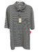Peter Millar NWT Size L Navy & White Cotton Striped Polo Men's Short Sleeve Navy & White / L