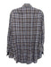Castangia Size 42 Brown & Blue Linen Plaid Button Up Men's Long Sleeve Shirt Brown & Blue / 42