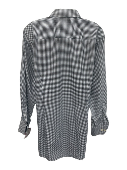 Eton Size L Green & Blue Cotton Plaid Button Up Spread Collar Long Sleeve Shirt Green & Blue / L