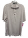 RLX Size M Pink & White Synthetic Striped Polo Athleisure Men's Short Sleeve Pink & White / M