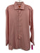 Bruli Size M Pink & White Cotton Striped Button up Men's Long Sleeve Shirt Pink & White / M