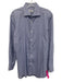 Castangia Size Est M Blue & White Cotton Plaid Button Up Men's Long Sleeve Shirt Blue & White / Est M
