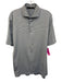 RLX Size M Light Blue & White Synthetic Striped Polo Athleisure Short Sleeve Light Blue & White / M
