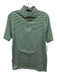 Tiki Size M Green & White Cotton Striped Polo Men's Short Sleeve Green & White / M
