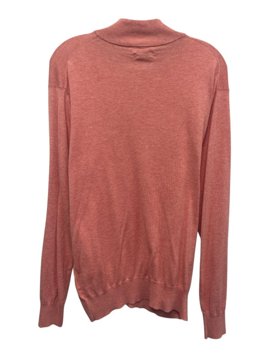 Peter Millar Size M Red Wool Blend Solid Quarter Zip Men's Sweater Red / M