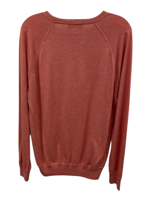 Gran Sasso Size Est M Red Wool Blend Solid Crew Neck Men's Sweater Red / Est M