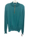 Peter Millar Made in Italy Size L Green Wool Blend Solid Quarter Zip Sweater Green / L