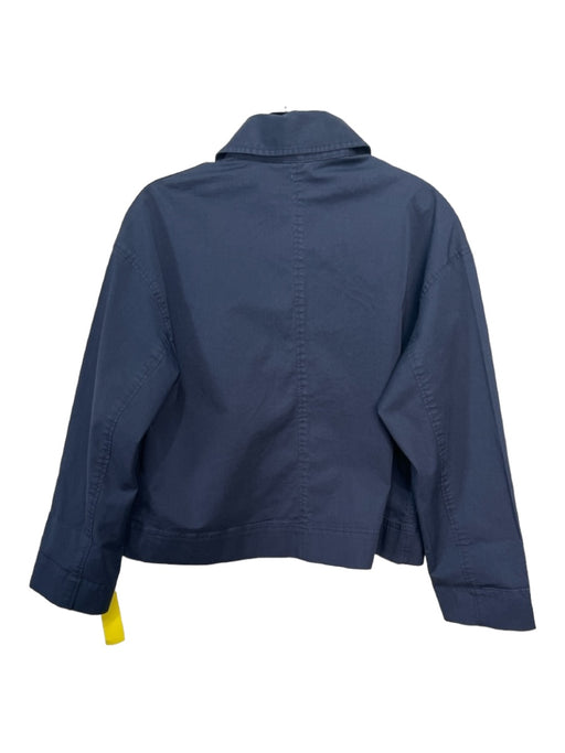 COS Size XS/S Blue Cotton Button Front chest pockets Top Blue / XS/S