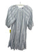 Apiece Apart Size XS White & Blue Cotton Vertical Stripes Button Down Dress White & Blue / XS