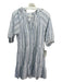 Apiece Apart Size XS White & Blue Cotton Vertical Stripes Button Down Dress White & Blue / XS
