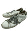 Golden Goose Shoe Size 37 White, Green, Silver Leather Distressed Laces Sneakers White, Green, Silver / 37