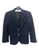 Rag & Bone Size 4 Navy Blue Cotton Textured 2 button pocket Blazer Jacket Navy Blue / 4