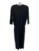 James Perse Size 1/S Black Viscose Elastic Waist Ribbed Front Seam Dolman Dress Black / 1/S