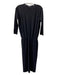 James Perse Size 1/S Black Viscose Elastic Waist Ribbed Front Seam Dolman Dress Black / 1/S