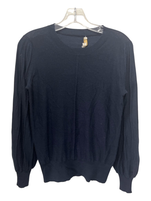 Ann Mashburn Size S Navy Blue Cashmere Thin Knit Crew Neck Top Navy Blue / S