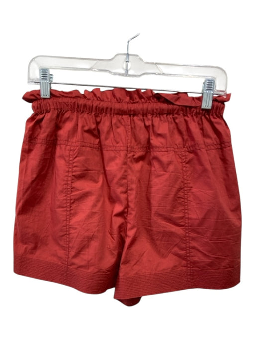 Ulla Johnson Size 2 Brick Red Cotton Elastic Drawstring Waist Tassel Shorts Brick Red / 2