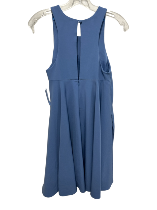 Milly Size 0 Dusty Blue Polyester Blend Sleeveless Back Keyhole Dress Dusty Blue / 0
