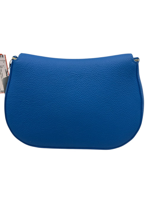 M.I.L.A Blue Pebble Leather Crossbody Strap Magnetic Clasp Bag Blue