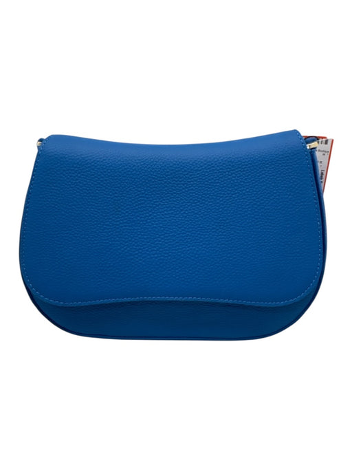 M.I.L.A Blue Pebble Leather Crossbody Strap Magnetic Clasp Bag Blue