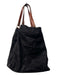 No Brand Black & Brown Nubuck Double Strap Top Zip Brass Hardware Bag Black & Brown / Large