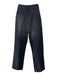 Area Size 30 Black Cotton Denim Crystal Details Slits High Rise Jeans Black / 30