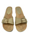 Ulla Johnson Shoe Size 38 Tan Leather Wood Open Toe Buckle Sandals Tan / 38