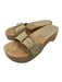 Ulla Johnson Shoe Size 38 Tan Leather Wood Open Toe Buckle Sandals Tan / 38