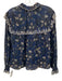 Isabel Marant Etoile Size 36 Navy Blue, Orange, White Cotton Long Sleeve Top Navy Blue, Orange, White / 36