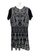 Carmen Carmen Marc Valvo Size L Navy & white Rayon Blend dots Scoop Neck Dress Navy & white / L