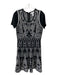 Carmen Carmen Marc Valvo Size L Navy & white Rayon Blend dots Scoop Neck Dress Navy & white / L