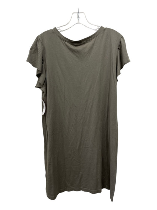 Michael Stars Size L Army Green Cotton Cap Sleeve T Shirt Dress Dress Army Green / L