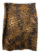 St. John Size L Brown & Black Rayon Blend Animal Print Elastic Waist Skirt Brown & Black / L