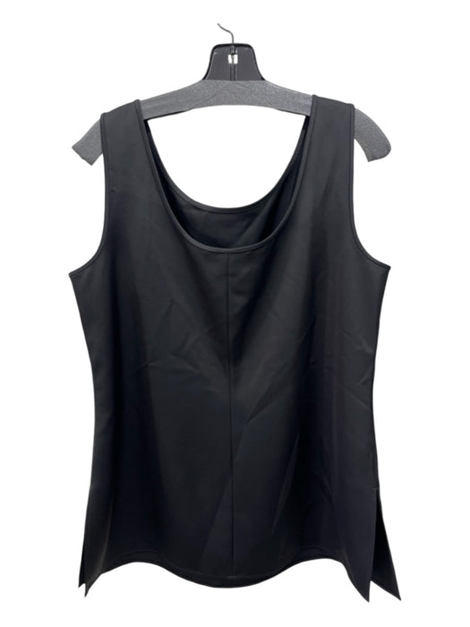 St. John Size L Black Triacetate Blend Scoop Neck Sleeveless Top Black / L