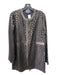 Barcelino Size L Black & Gunmetal Polyester Abstract Clasp Closure Jacket Black & Gunmetal / L