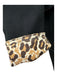 St John Size 10 Black & Beige Wool Reversible Animal Print Seam Detail Jacket Black & Beige / 10