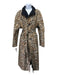 St John Size 10 Black & Beige Wool Reversible Animal Print Seam Detail Jacket Black & Beige / 10