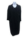 St John Couture Size 10 Black Wool & Rayon Long Sleeve Open Sequin Pockets Coat Black / 10