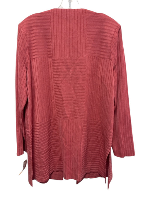 Misook Size M Bubblegum Pink Acrylic & Polyester Long Sleeve Knit Cardigan Bubblegum Pink / M