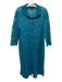 Misook Size S Teal Blue Acrylic & Polyester Long Sleeve Knit Buttons Cardigan Teal Blue / S