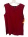 Misook Size M Berry Red Acrylic & Polyester Sleeveless Knit Scoop Neck Top Berry Red / M