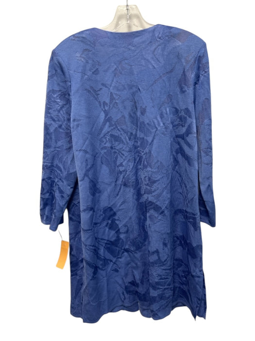 Mos Mosh Size M Slate Blue Acrylic & Polyester Long Sleeve Floral Print Cardigan Slate Blue / M