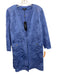 Mos Mosh Size M Slate Blue Acrylic & Polyester Long Sleeve Floral Print Cardigan Slate Blue / M