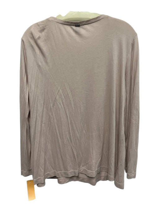 St. John Size M Blush Pink Viscose All Over Sequins Long Sleeve Boat Neck Top Blush Pink / M