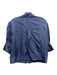 5a7 Cinq a Sept Size M Slate Blue Cupro Short Puff Sleeve Zip Up Collar Jacket Slate Blue / M